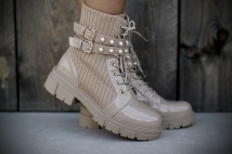 Boots beige / Crockoo lace