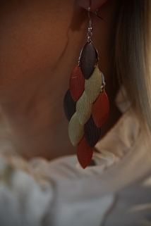 earings multi brown/gold