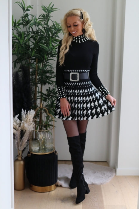 Skirt black/white
