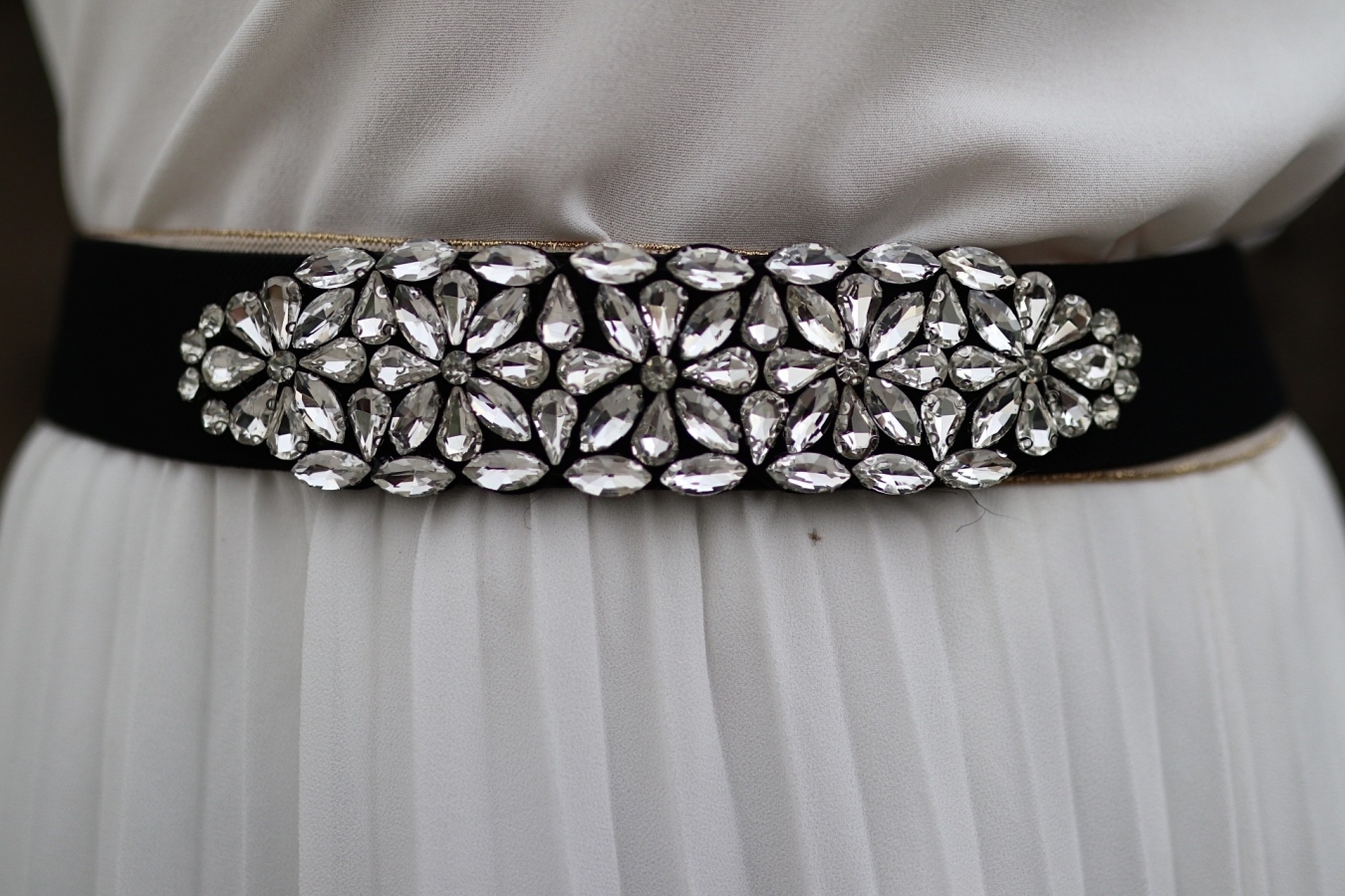 Riem black silver strass | K-Charo: trendy dames en kinderkleding