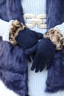 handschoenen donkerblauw leo