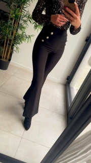 Classic Pants Black botton