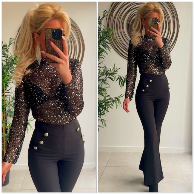 Classic Pants Black Botton