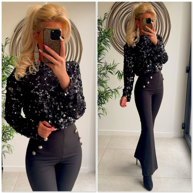 Classic Pants Black Botton