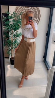 skirt long gold