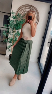 skirt long khaki