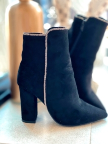 boots heels black/strass