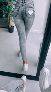 jeans grey/hearts