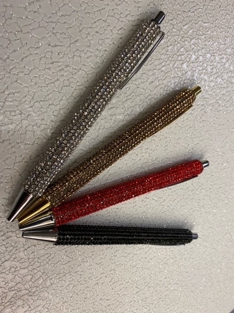 balpen rood strass