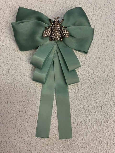 pin green bee/strass