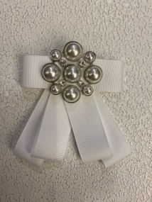 broche blanc/perle