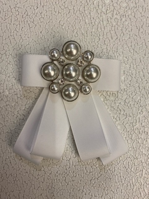 broche blanc/perle