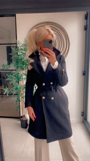 coat black botton