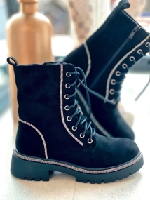 boots black strass
