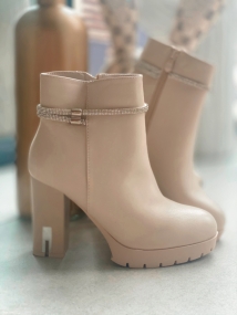 Boots creme strass