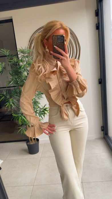 blouse beige frull