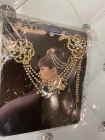 accesoires d/cheveux chignon gold strass