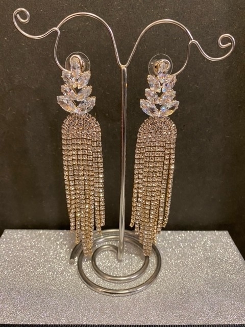 earings gold strass