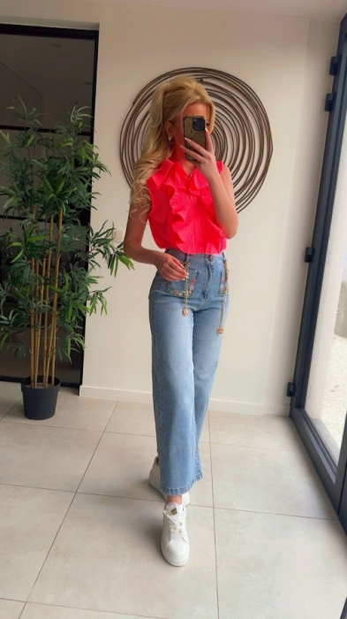 bloes/top hot pink frull