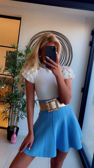 skirt light blue
