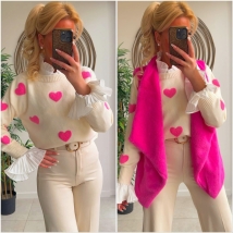 pull creme/fushia hart