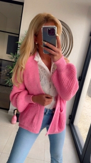 pull/gillet pink tricote