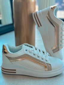 sneaker wit/gold
