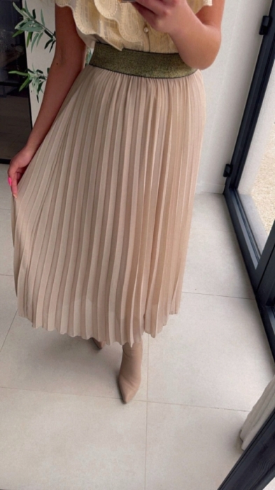 long skirt beige/gold