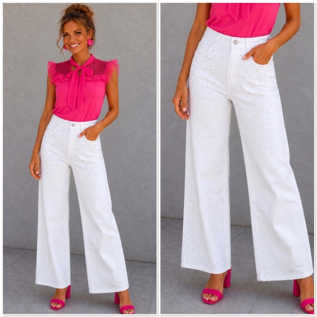 pants white/strass