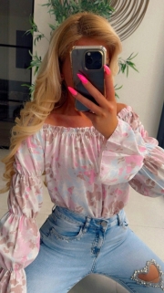 blouse light pink/multi