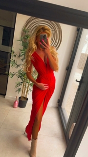 long dress red