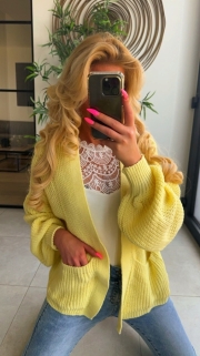 gillet yellow knitted