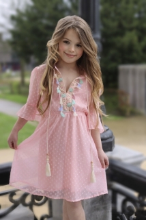 Kleed roze bohemian