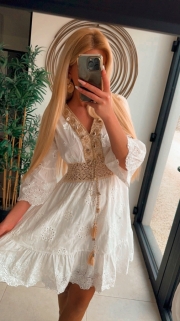 robe blanc bohemain