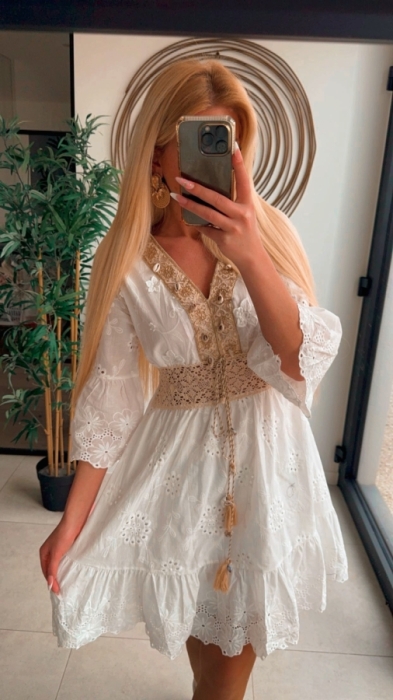 robe blanc bohemain