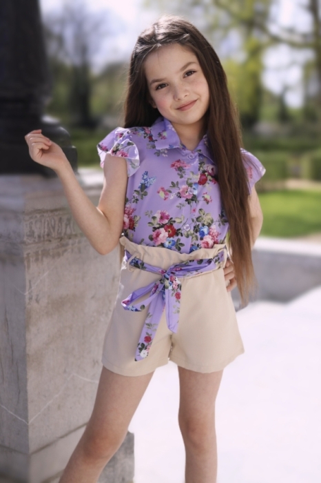 set lilla flowers
