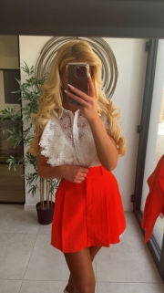 skirt orange/white