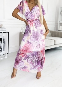 longue robe pink/lilla fleurs