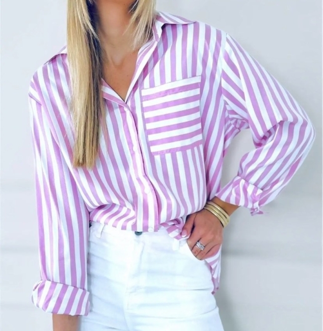 blouse white/roze