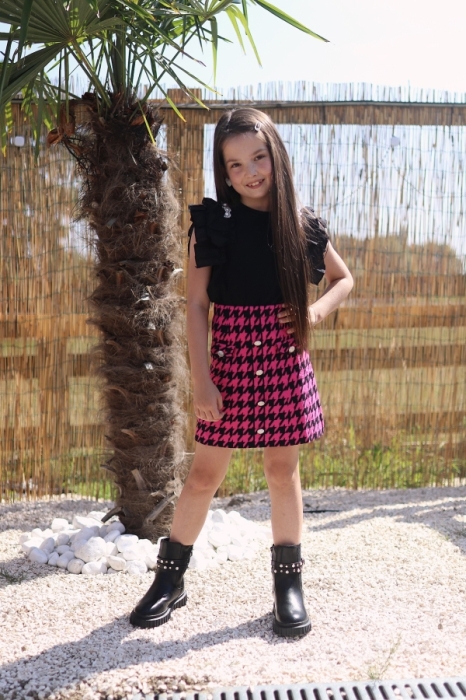 Rok fushia Caro botton