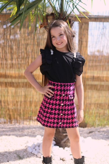 Rok fushia Caro botton