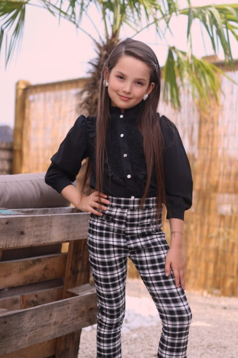 Blouse noir dentail