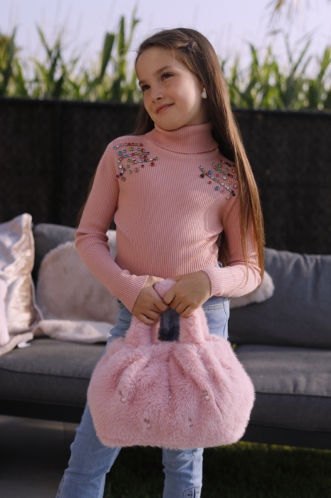 Pull roze strass
