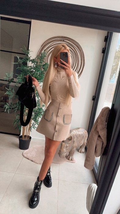 Rok Taupe Botton