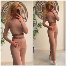 Set taupe / pull creme