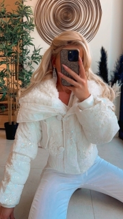 Jacket white glitter