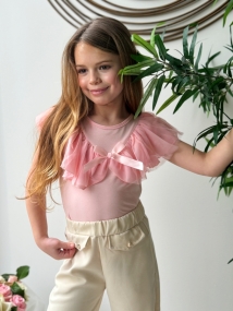 T-shirt roze strikje