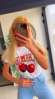 T-shirt white rouge
