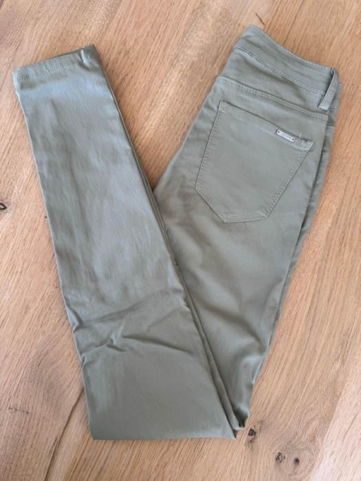 Broek light kaki lederlook toxik