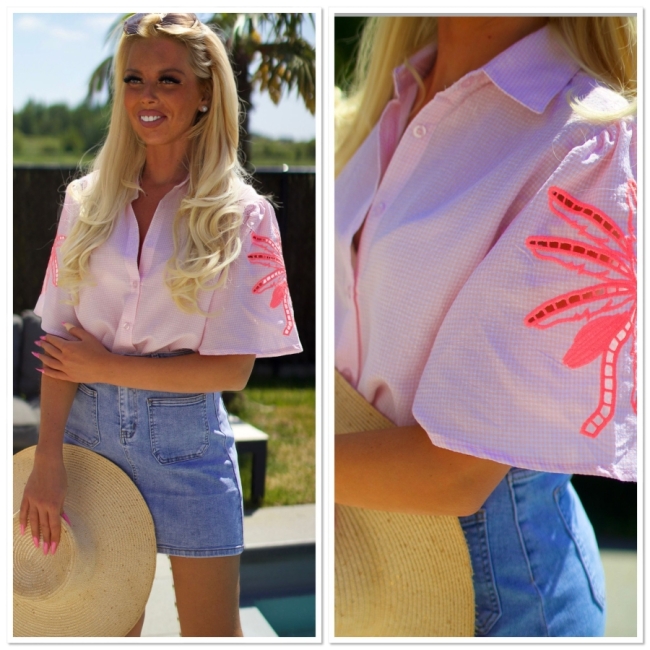 Bloes pink fluo palmtree